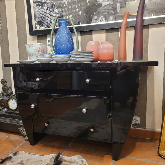 Image 1 of Chest of drawers in lacquered wood, David Lange, Mid-century, 70’s – France