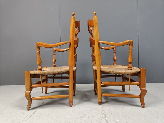 Image 1 of Pair Of French Provencal Armchairs, 1950S