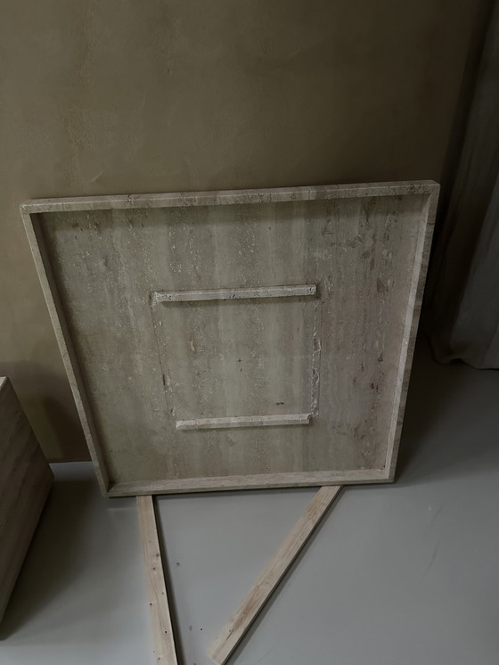 Image 1 of Travertin Side table 