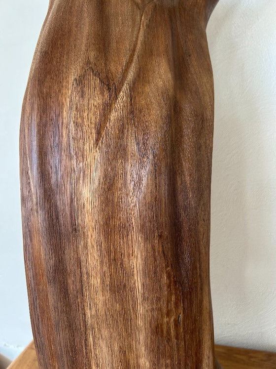 'Atlas' mit dem Globus, eigen werk, Dekorative Objekte, Holz, Beige, Modern (Foto 3 von 13)