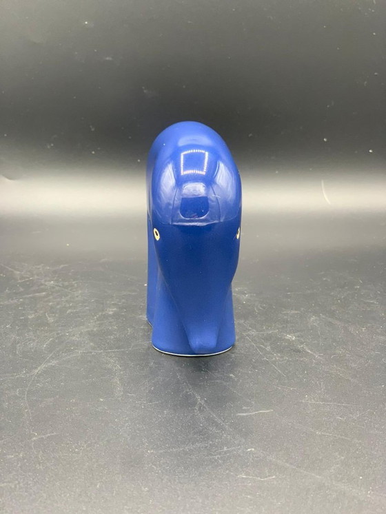 Image 1 of Vintage ceramic figurine Elki Stoneware Holland elephant blue