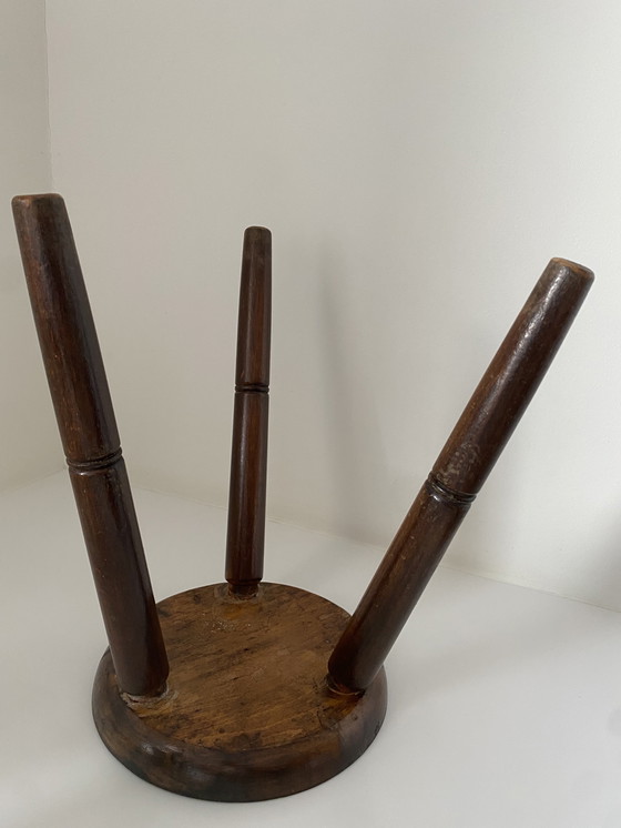Image 1 of Vintage small French milk stool - stool - plant table, 1960s.