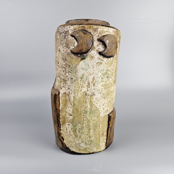 Image 1 of Zeldzame XL Vintage West-Duitse Vaas in de Vorm van een Uil, Gemaakt Door Helmut Schaffenacker. Vormnummer V 38.