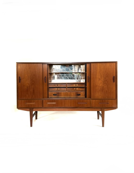 Image 1 of buffet haut/bar vintage danois en teck des années 60