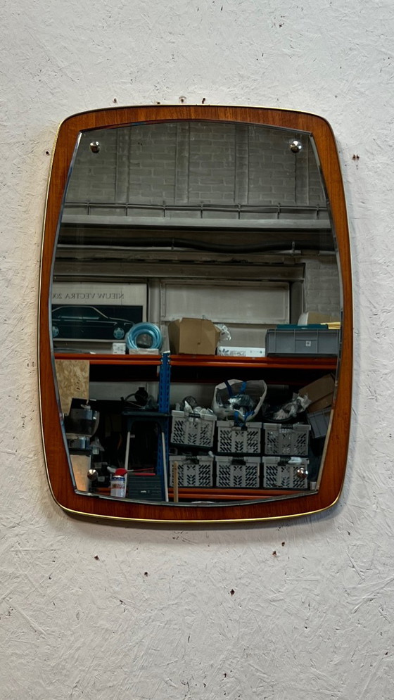 Vintage Mirror, Teak, Sweden 1950s – Wood, Glass (photo 9 of 11)