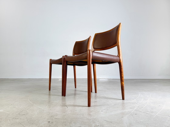 Image 1 of Lot de 2 chaises Niels Otto Møller Midcentury modèle 80 palissandre