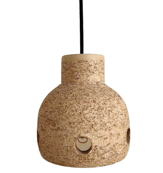 Image 1 of Lampada a sospensione vintage in ceramica anni '70 effetto cemento