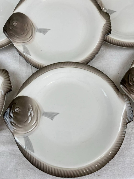 Fischteller Longwy – Geschirr, Porcelain, Art Deco (photo 8 of 14)
