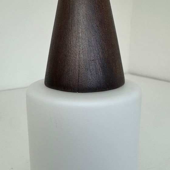 Image 1 of COPPIA DI LAMPADE A SOSPENSIONE VINTAGE SCANDINAVI IN OPALINA