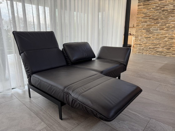 Image 1 of Rolf Benz 386 Mera Convertible Leather Sofa