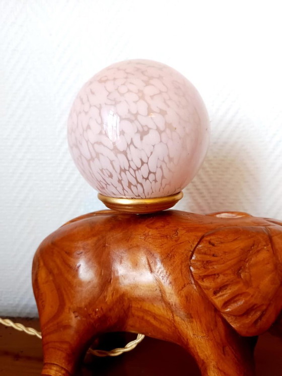 Image 1 of Lampada a forma di elefante in vetro Clichy, Art Déco