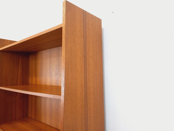 Image 1 of Meuble Bibliothèque Secrétaire de Rangement avec Commode Vintage en Teck des Années 60 70