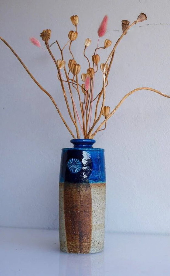 Image 1 of Mid-century modern studio art ceramic vase by Inger Persson for Rörstrand, 1970s