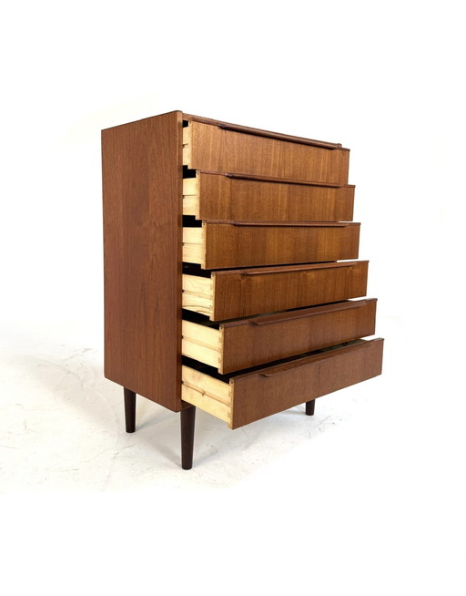 Vintage XL Danish teak chest of drawers '60