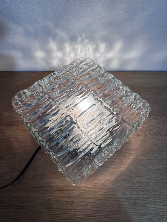Lampe vintage Fischer Leuchten en verre givré – Plafonniers (photo 4 of 12)
