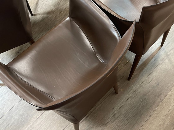 Matteo Grassi Vela Stühle 4er-Set – Braun | Carlo Bartoli – Esszimmerstühle, Leather, Wood (photo 6 of 11)