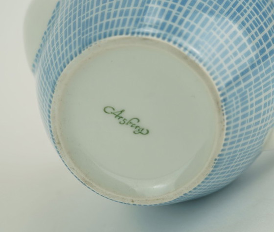 Image 1 of Koffiepot Arzberg model 2000 Heinrich Löffelhardt 1954 blauw 1,4 liter