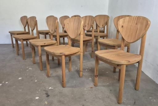 1970s pinewood dining chairs