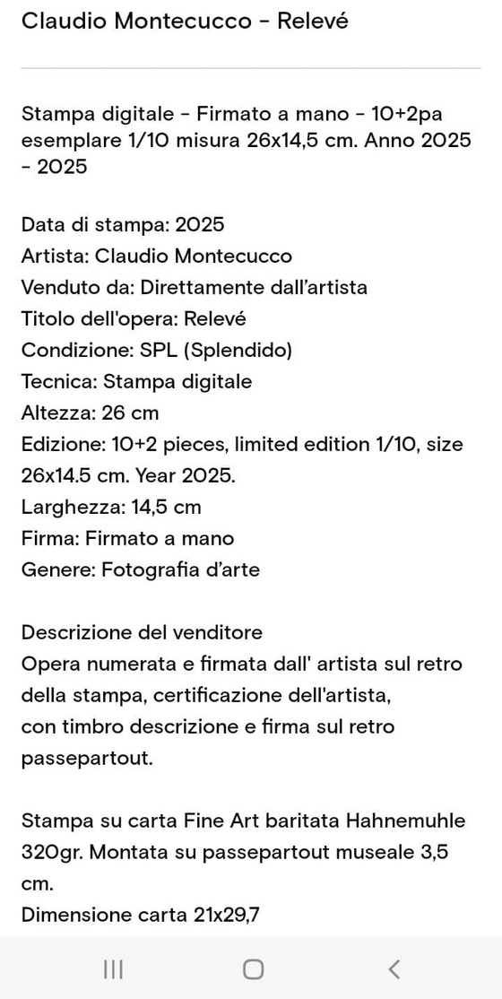 Image 1 of Claudio Montecucco "Releve'"