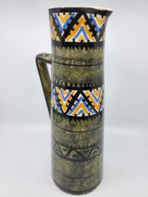 Pichet Kercy Quimper vase by Simone Carrié for Elchinger France 1950