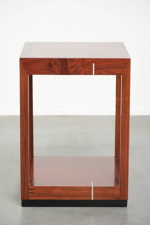 Table d'appoint carrée haute exceptionnelle, modèle Schuitema de la série Decoforma, de style Art Déco.