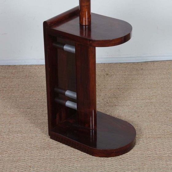 Image 1 of Lámpara de pie modernista de madera cromada y metal, atribuida a DIM, 1930