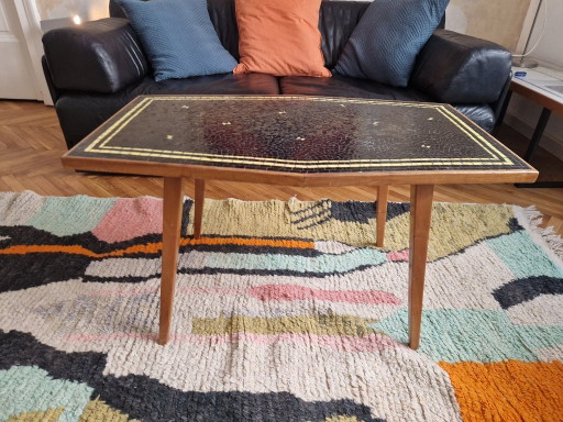 Tavolino da caffè, tavolino da divano, in legno a mosaico, decorativo, circa 1950/1960 – salontafels, Wood (photo 2 of 7)
