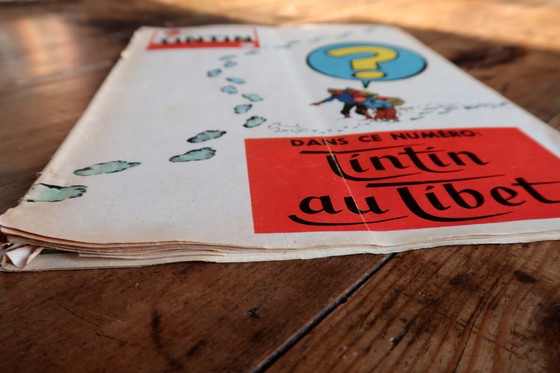 Image 1 of Original Le Journal de Tintin No. 523, October 1958 – Tintin au Tibet First Issue – 2C38