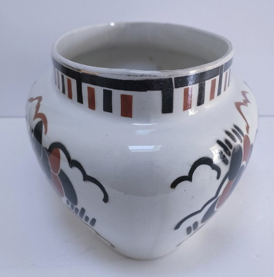 Image 1 of Jardinera Art Déco "Ceylon", loza K&G Lunéville