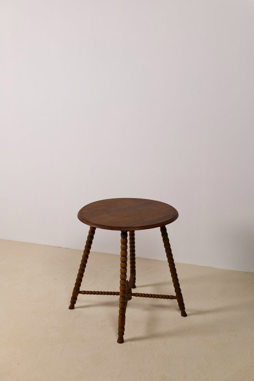 Table d'appoint ronde vintage Bobbin