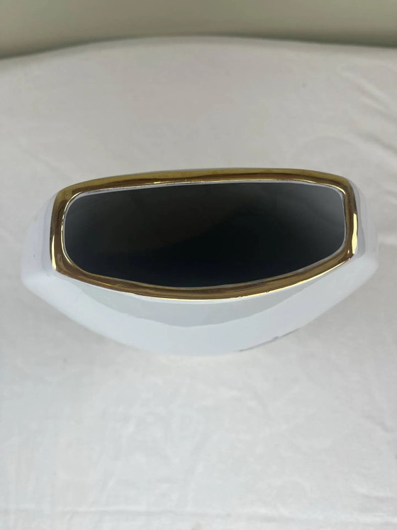 Vaso in porcellana dipinto a mano – Vasi, Porcelain, Gold, Art Deco (photo 7 of 10)