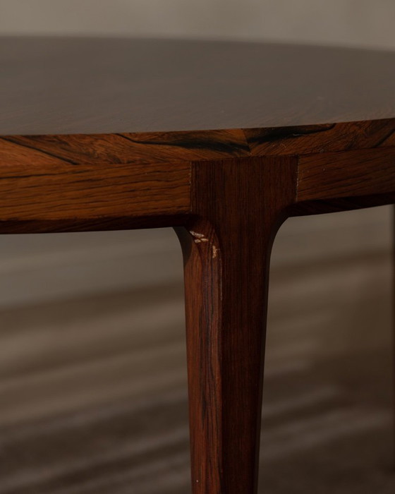 Image 1 of Vintage Rosewood Coffee Table (Model 283) by Johannes Andersen for CFC Silkeborg | Danish Modern Round Table