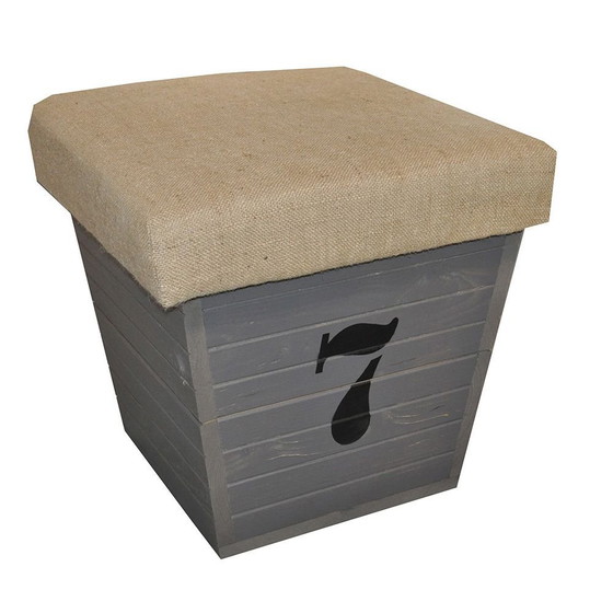 Seduta contenitore stile vintage con numero, 2012 – Poggiapiedi e pouf (photo 6 of 6)
