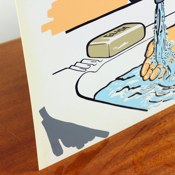 Image 1 of Panneau mural vintage tchécoslovaque de style Pop Art (années 1960)