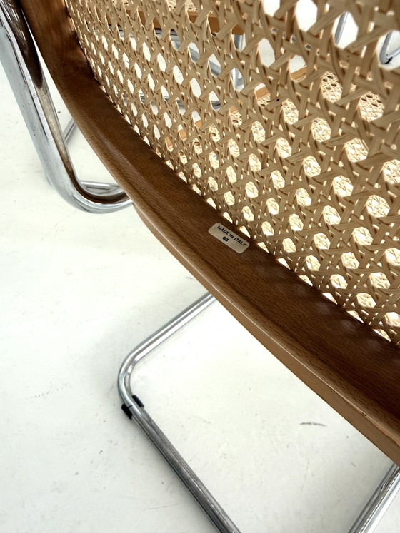 Set of 6 Vintage Cesca Dining Chairs, Italy ‘80 – Chrome, Wood (photo 6 of 12)