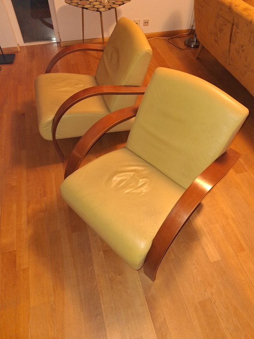 2 vintage armleun stoelen