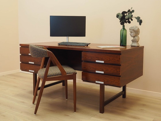 Image 1 of Scrivania in palissandro, design danese, anni '70, produzione: Eigil Petersens Møbelfabrik