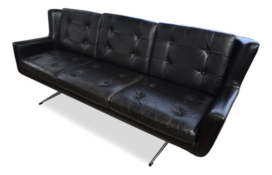 Image 1 of Vintage Danish design Skjold Sørensen 4-seater leather sofa