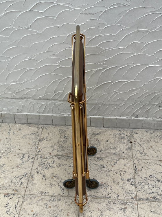 Vintage Vergulde Gerlinol Opvouwbare Serveerwagen – Bremshey, Metaal (photo 12 of 14)