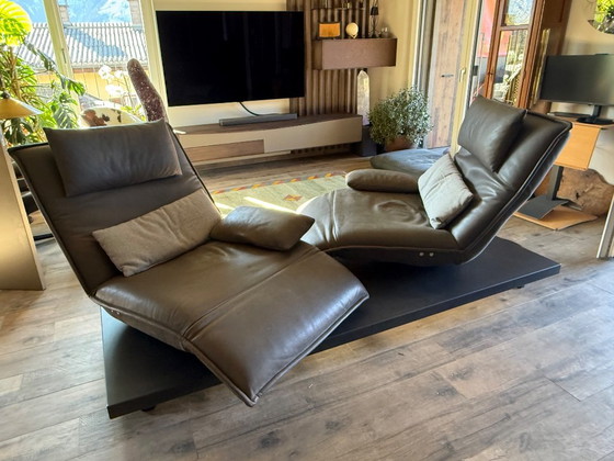 KOINOR EPOS Free Motion Designer Leather Sofa – As New – Media Station – 2 seaters (photo 2 of 5)