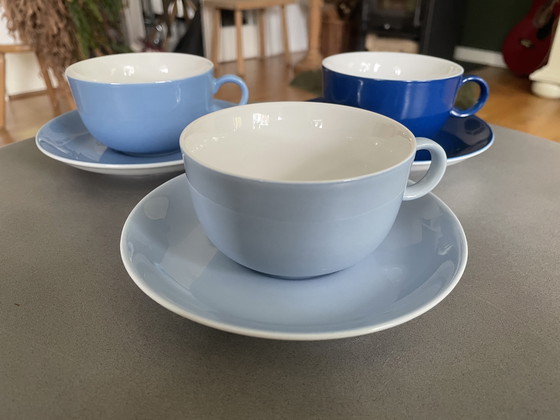 Image 1 of Kop en schotel Arzberg en Douwe Egberts kleur