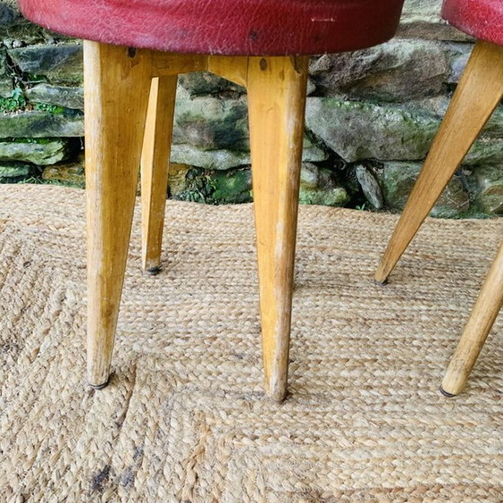 Image 1 of Set of 4 vintage stools from the 1960s