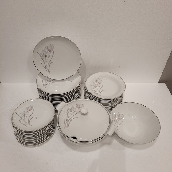 Image 1 of Vajilla de Porcelana Flores, Eschenbach, 55 Piezas, 50’s - Alemania