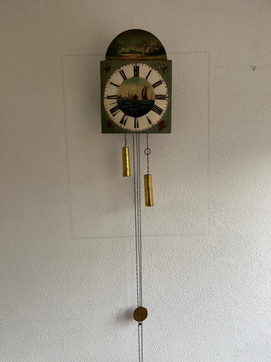 Orologio a pendolo frisone occidentale antico – Legno (photo 5 of 5)