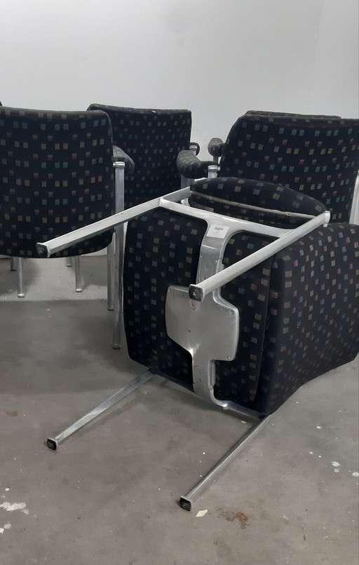 Ensemble de six chaises Bauhaus conçues par Miller Borgsen pour Röder and Sons, années 1960