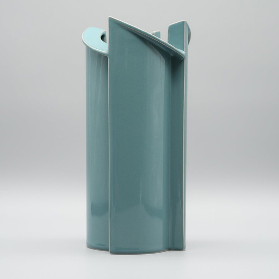 Image 1 of Jan van der Vaart para Rosenthal Jarrón de porcelana turquesa 1988