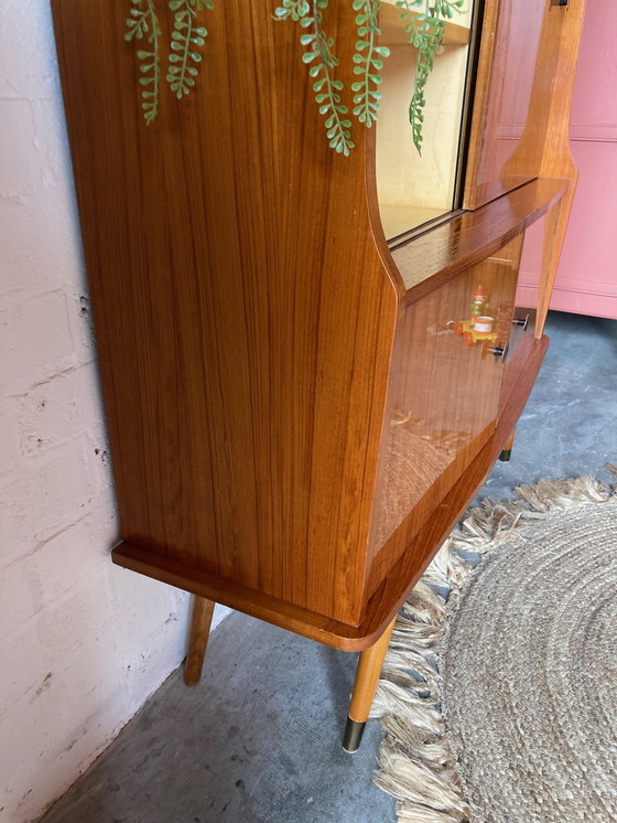 Image 1 of Buffet rétro vintage Mid Century, meuble haut, meuble de bar, vitrine d'exposition