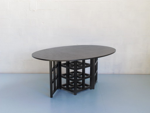 Table en Frêne Teinté Noir Charles Rennie Mackintosh pour Cassina Italia