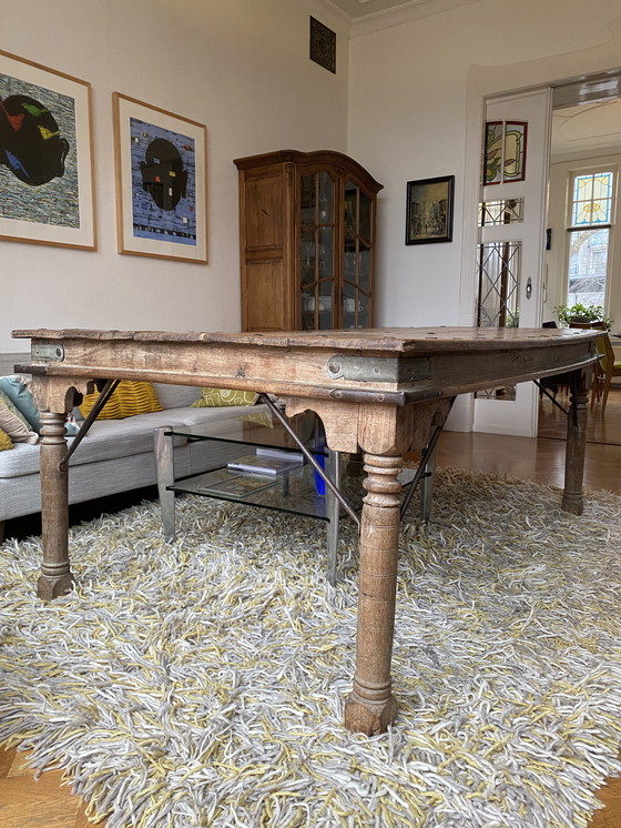 Image 1 of Table ancienne en teck indien