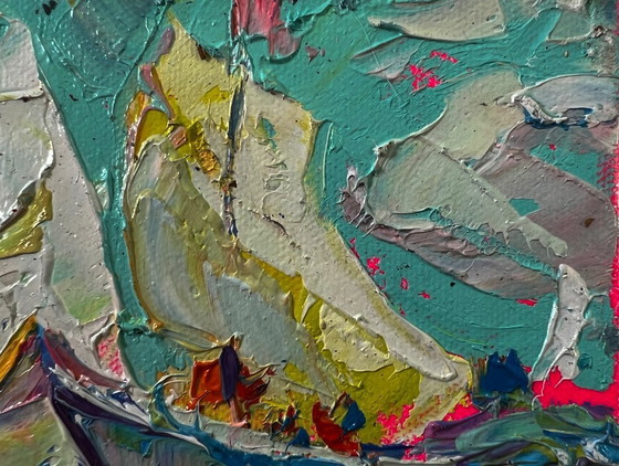 Original Oil Painting Gloomy Waves Landscape Sailboats On The Sea – Paintings & Drawings, Canvas (photo 4 of 8)